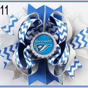 4.5 INCH MLB TORONTO BLUE JAYS HAIRBOW